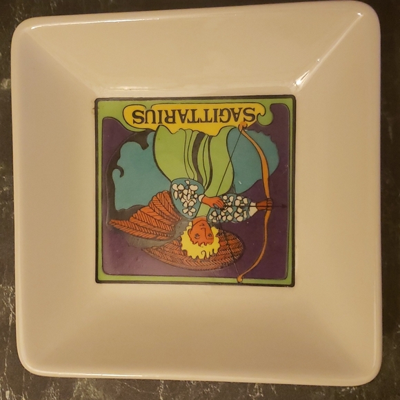 Sagittarius 5" Square Trinket / Candy / Jewelry Ceramic Dish - Picture 13 of 16